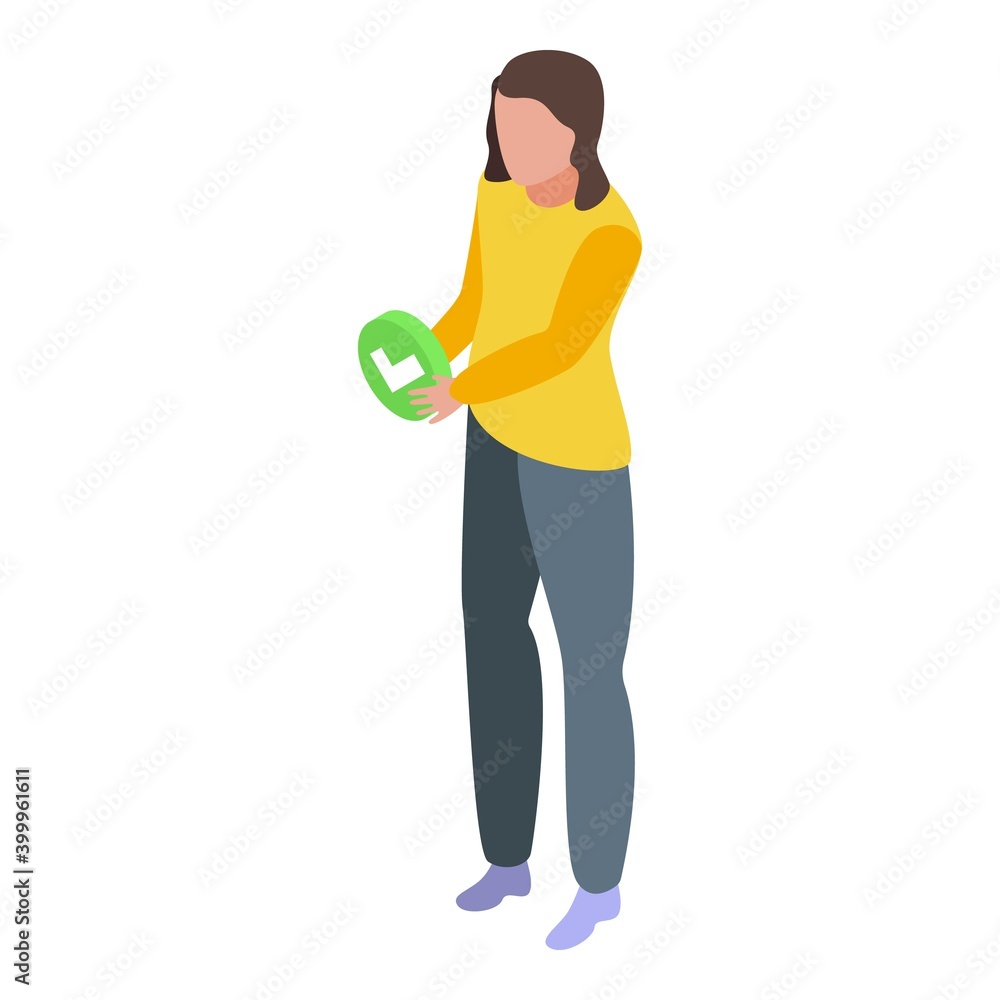 Poster approved assignment icon. isometric of approved assignment vector icon for web design isolated on wh