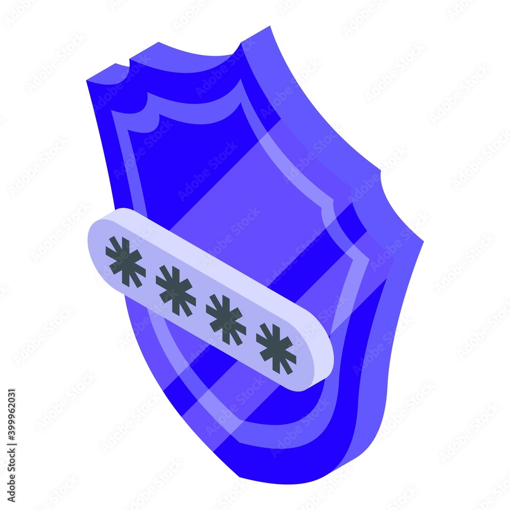 Poster secured monetization icon. isometric of secured monetization vector icon for web design isolated on 