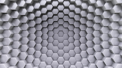 Volumetric factual abstract background. Gray color style.