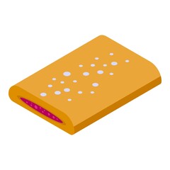 Figs biscuit icon. Isometric of figs biscuit vector icon for web design isolated on white background