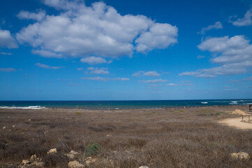 View on Mediterranean Sea at Cyprus. Photographed in 2017