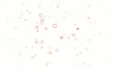 Light Red vector template with circles.
