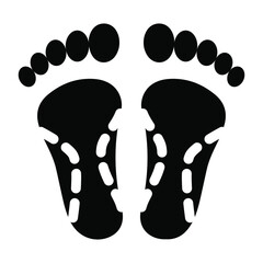 
Trendy solid icon of feet surgery
