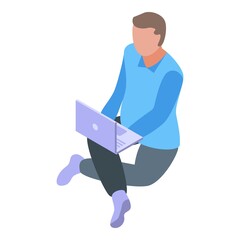 Relax free wifi zone icon. Isometric of relax free wifi zone vector icon for web design isolated on white background