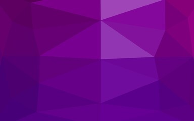 Light Purple vector shining triangular pattern.