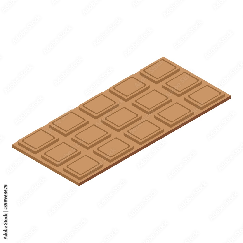 Poster modern chocolate bar icon. isometric of modern chocolate bar vector icon for web design isolated on 