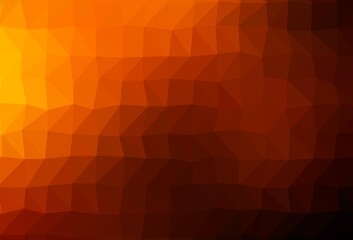 Dark Orange vector polygonal background.