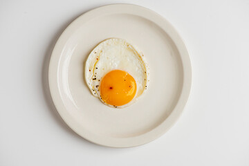 Eggs. Sunny side up or fried eggs. Cooking ingredients from a farmers markets, Fresh Fruits and  vegetables. Classic ingredients and garnishes used in restaurant cooking.