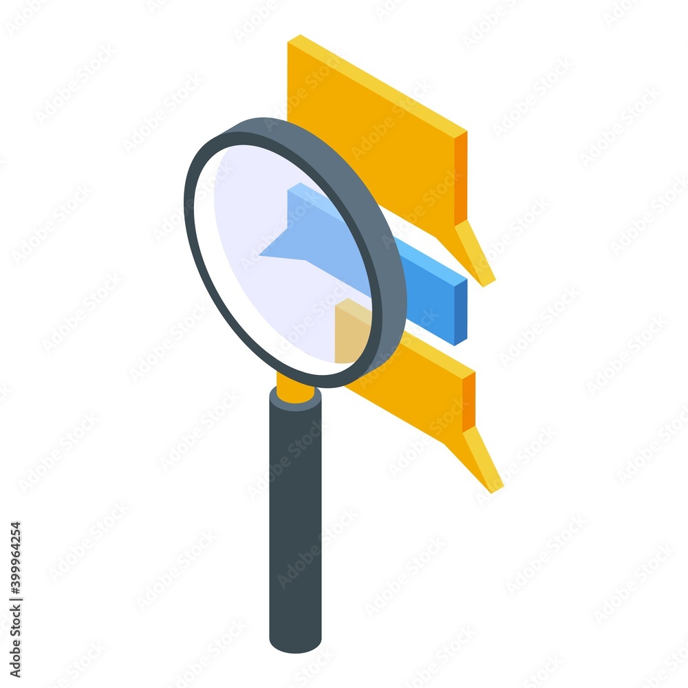 Poster online chat learning icon. isometric of online chat learning vector icon for web design isolated on 