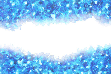 氷 雪 ブルー 冬 水彩 背景
