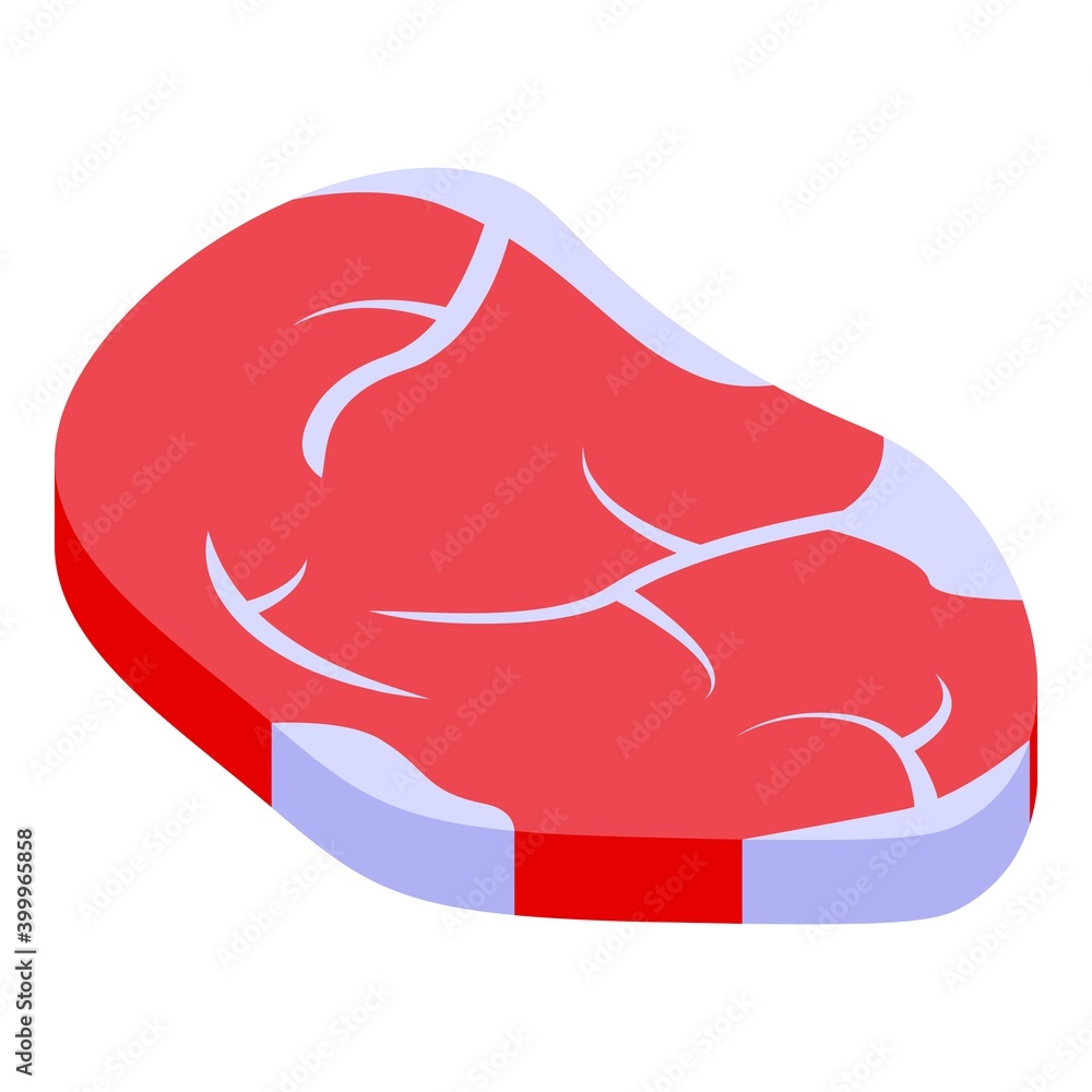 Aufkleber meat for cat icon. isometric of meat for cat vector icon for web design isolated on white background