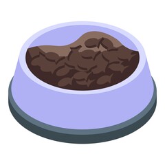 Dry food cat icon. Isometric of dry food cat vector icon for web design isolated on white background