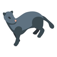 Forest mink icon. Isometric of forest mink vector icon for web design isolated on white background