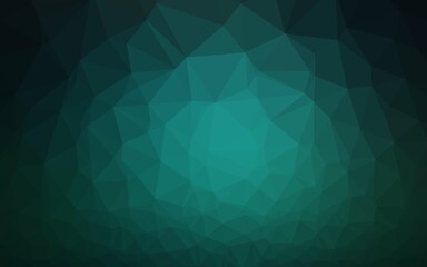 Obraz premium Dark Green vector polygonal background.