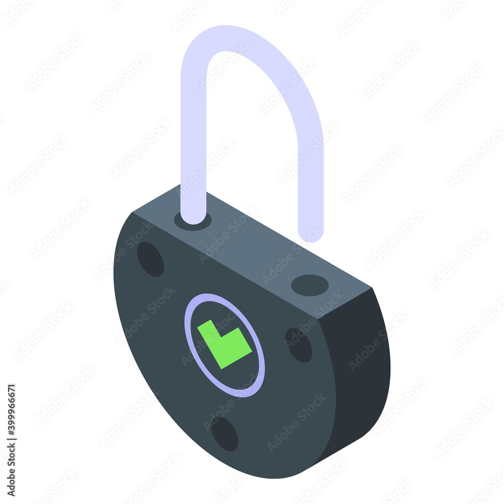 Aufkleber unlock icon. isometric of unlock vector icon for web design isolated on white background
