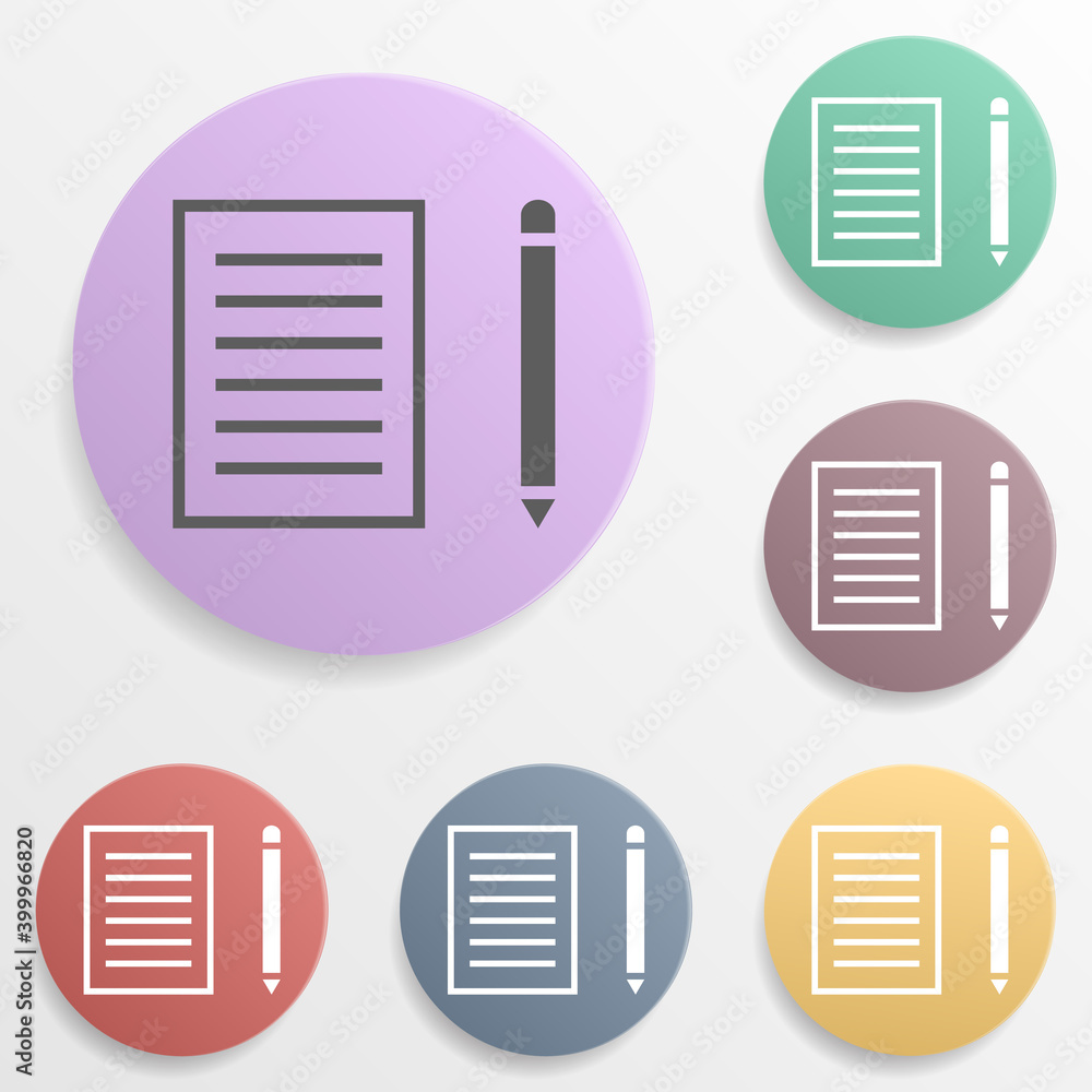 Poster place for filing documents badge color set icon. simple glyph, flat vector of map icons for ui and u