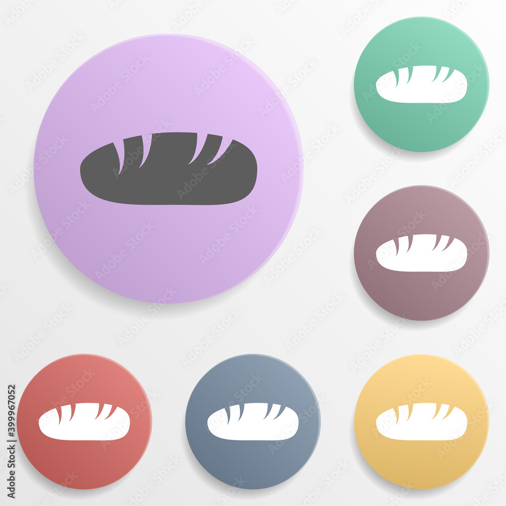 Poster place of groceries badge color set icon. simple glyph, flat vector of map icons for ui and ux, websi