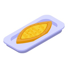 Turkish pide icon. Isometric of turkish pide vector icon for web design isolated on white background
