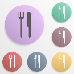 Snack-place badge color set icon. Simple glyph, flat vector of map icons for ui and ux, website or mobile application