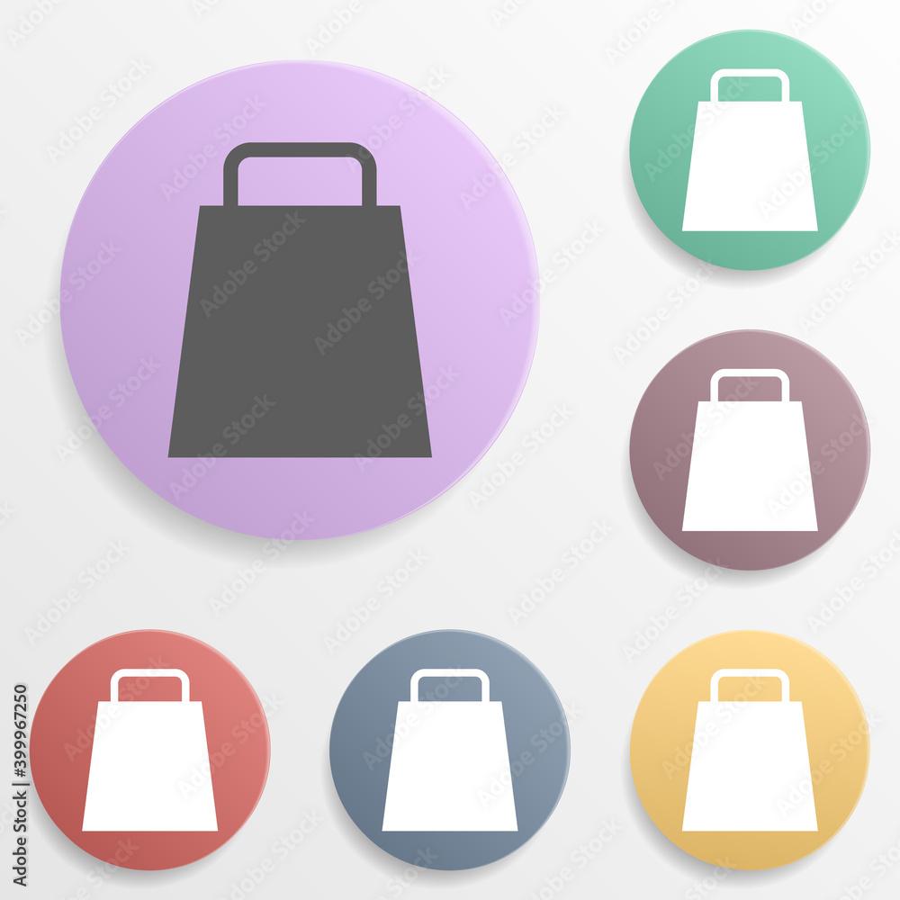 Aufkleber weighing place badge color set icon. simple glyph, flat vector of map icons for ui and ux, website o