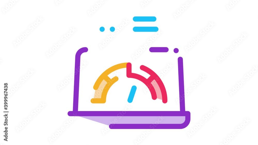 Poster high speed load web site icon animation. color high speed load web site animated icon on white backg