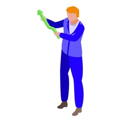 Shareholder increase icon. Isometric of shareholder increase vector icon for web design isolated on white background