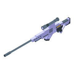 Gun killer icon. Isometric of gun killer vector icon for web design isolated on white background