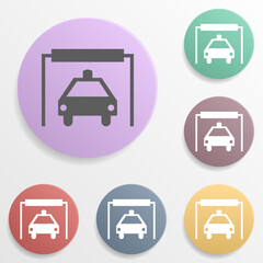 Washing place badge color set icon. Simple glyph, flat vector of map icons for ui and ux, website or mobile application