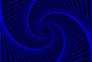  Rotating concentric squares, Square optical illusion pattern - blue, Geometric abstract background
