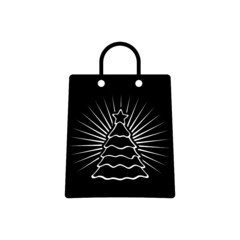 Christmas bag icon isolated on white background