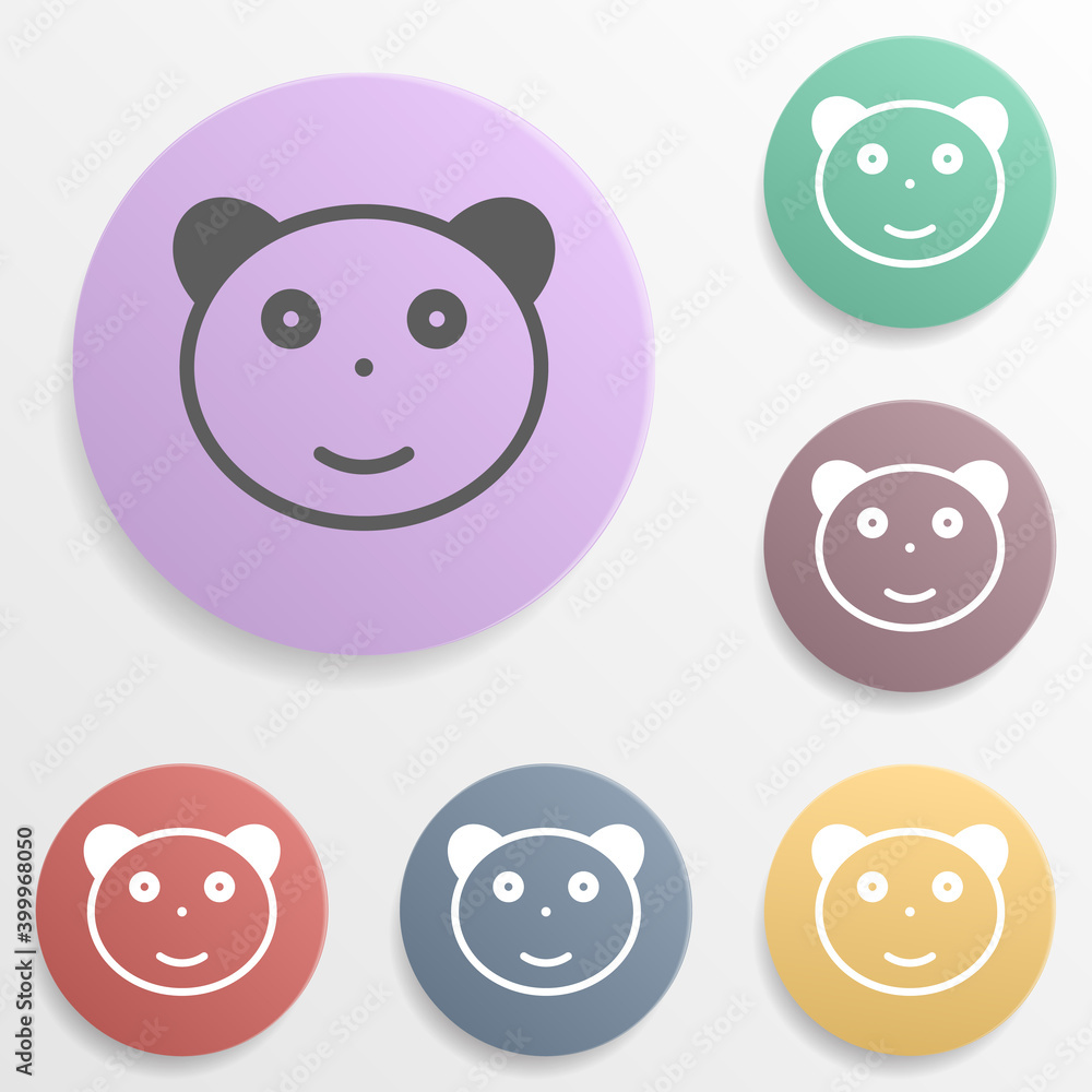Poster place of the zoo badge color set icon. simple glyph, flat vector of map icons for ui and ux, website