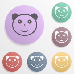 Place of the zoo badge color set icon. Simple glyph, flat vector of map icons for ui and ux, website or mobile application