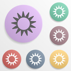 Beach location badge color set icon. Simple glyph, flat vector of map icons for ui and ux, website or mobile application