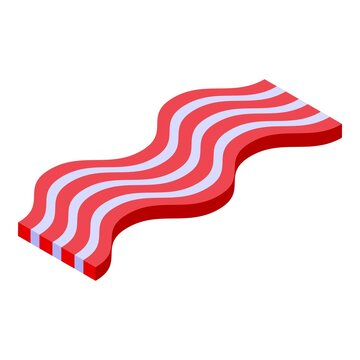 Breakfast bacon icon. Isometric of breakfast bacon vector icon for web design isolated on white background