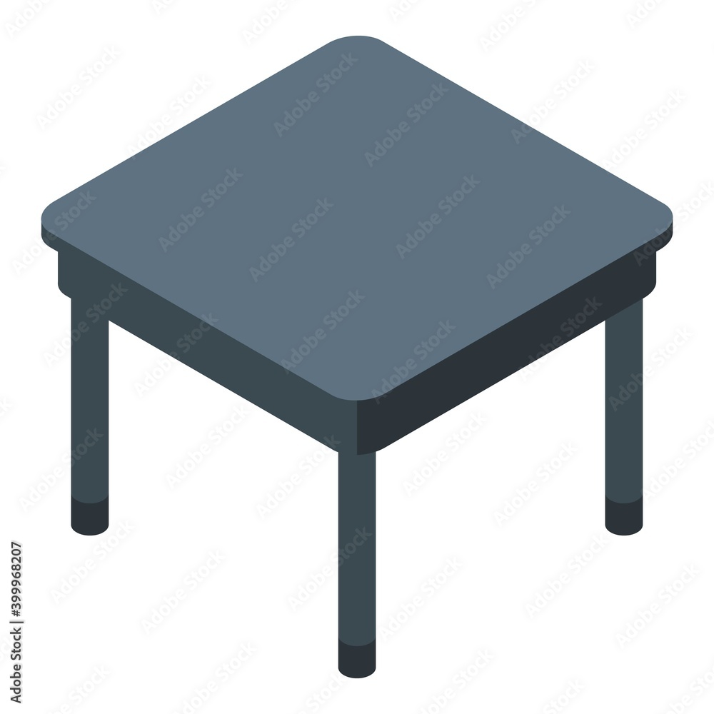 Poster coffe table icon. isometric of coffe table vector icon for web design isolated on white background