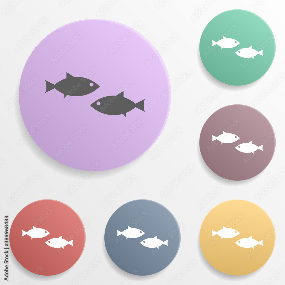Poster place of the aquarium badge color set icon. simple glyph, flat vector of map icons for ui and ux, we