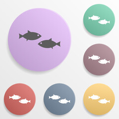 Place of the aquarium badge color set icon. Simple glyph, flat vector of map icons for ui and ux, website or mobile application