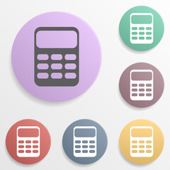 Calculator badge color set icon. Simple glyph, flat vector of map icons for ui and ux, website or mobile application