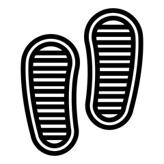 Walking shoes icon. Outline walking shoes vector icon for web design isolated on white background