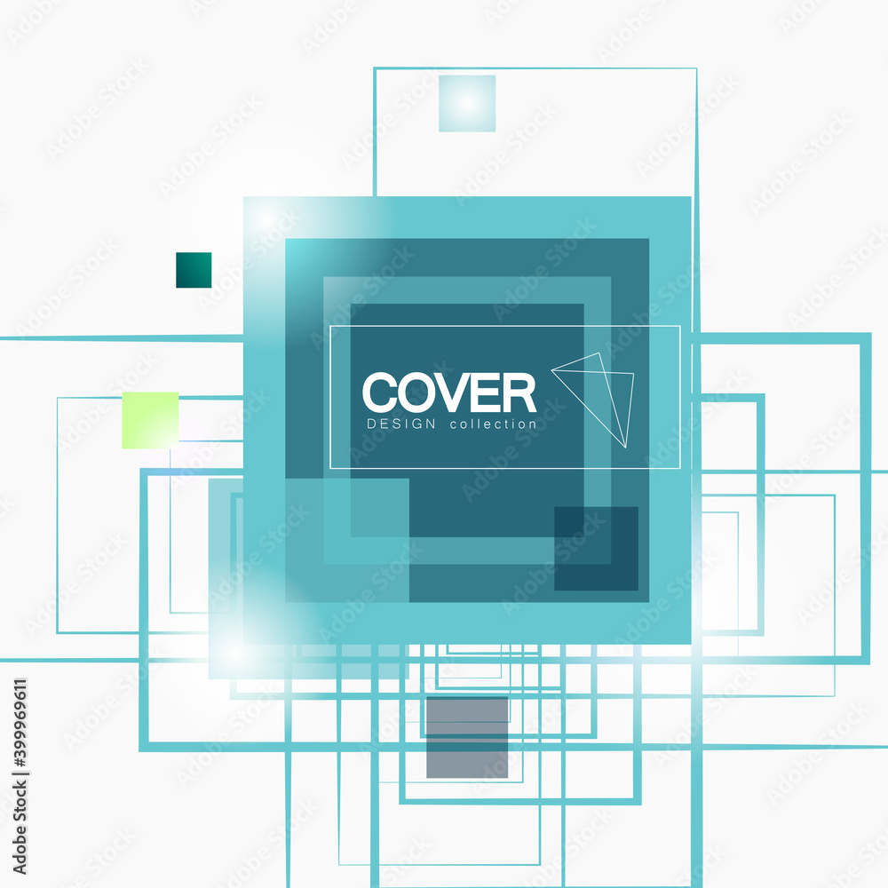 Aufkleber modern abstract brochure template with squares lines. colorful geometric background, vector illustra