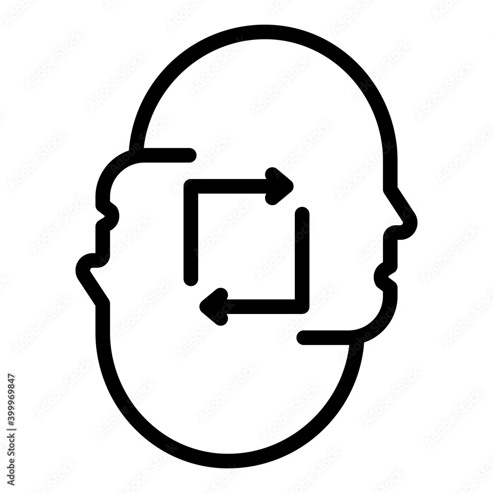 Poster conversation icon. outline conversation vector icon for web design isolated on white background