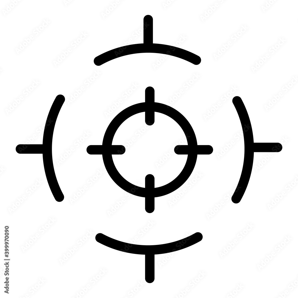 Aufkleber focus mode icon. outline focus mode vector icon for web design isolated on white background