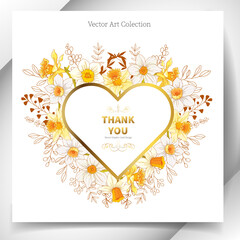 
Floral card design element, in the shape of a heart, yellow and white daffodils, vector graphics.
