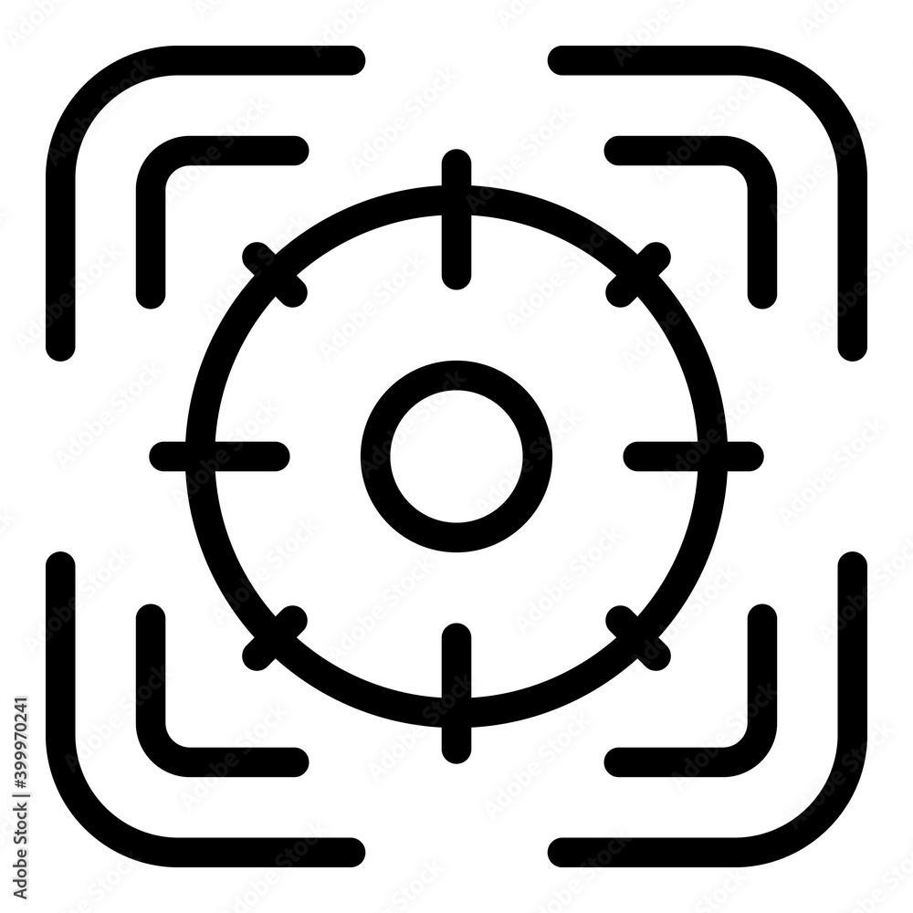 Aufkleber digital focus icon. outline digital focus vector icon for web design isolated on white background