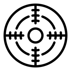 Focus objective icon. Outline focus objective vector icon for web design isolated on white background