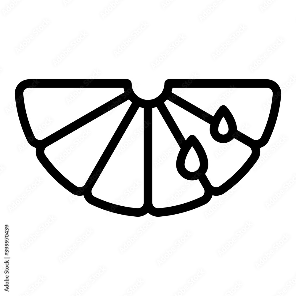 Poster clean slice bergamot icon. outline clean slice bergamot vector icon for web design isolated on white