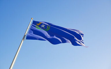 Nevada US State Flag low angle