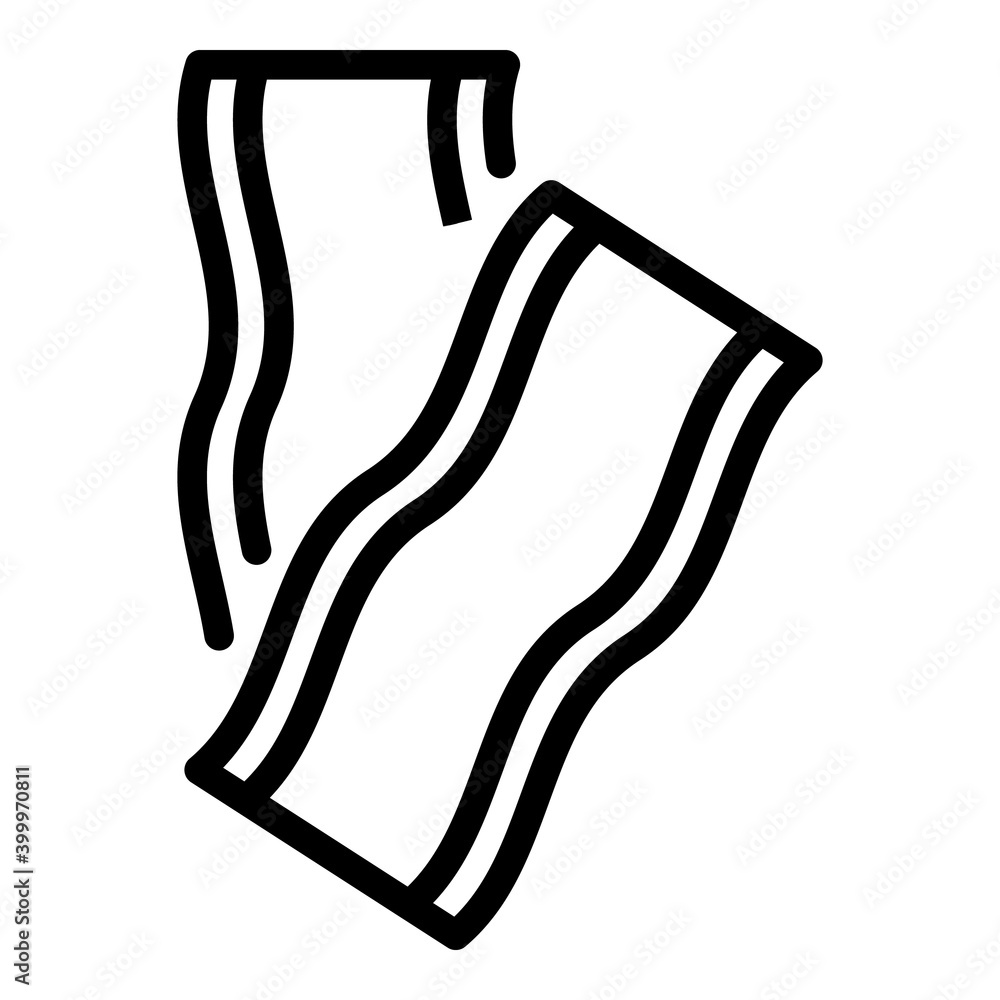 Poster bacon fresh icon. outline bacon fresh vector icon for web design isolated on white background