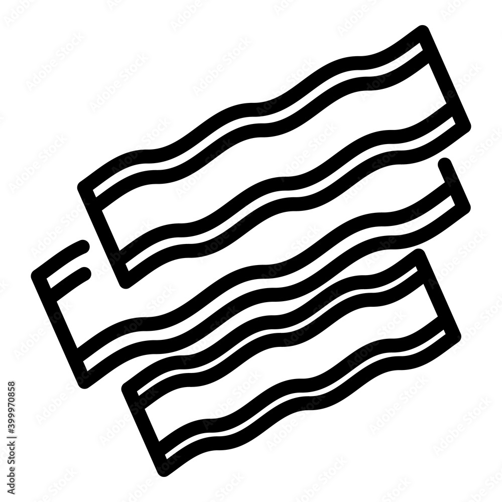 Aufkleber bacon barbecue icon. outline bacon barbecue vector icon for web design isolated on white background