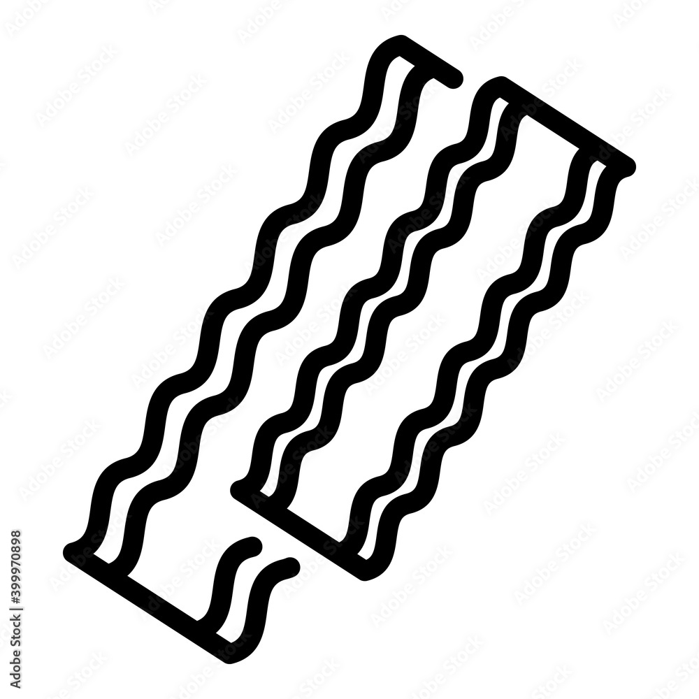 Poster bacon raw icon. outline bacon raw vector icon for web design isolated on white background